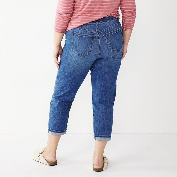 Rolled Girlfriend Jeans plus size - Picture 2 of 2